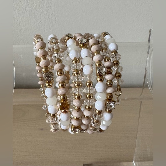 New York & Company Beaded Multi-Strand Stretch Bracelet - Picture 3 of 10